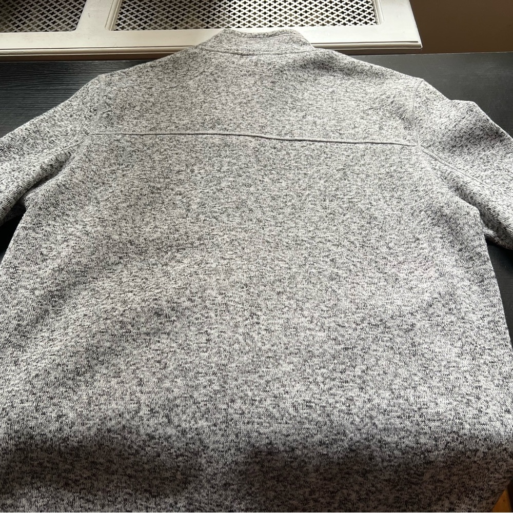 H&M Sport Zip Up Microfleece Sweater Black and White size L - Picture 6 of 9